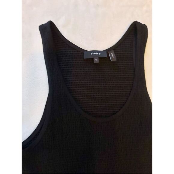 Theory black smocked tank top size small - Picture 4 of 6